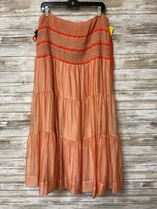 Skirt Maxi By Anthropologie In Orange, Size:Xl