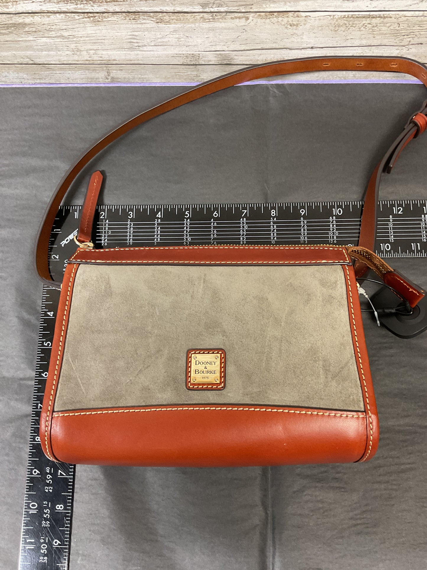Crossbody Designer By Dooney And Bourke In Grey, Size:Small
