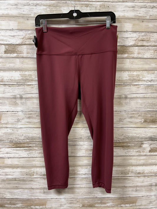 Athletic Capris By Lululemon In Red, Size:12