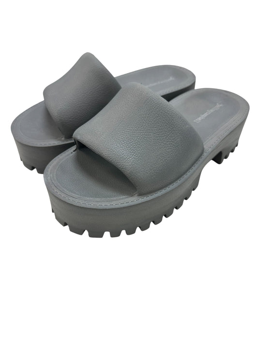 Sandals Heels Platform By Jeffrey Campbell In Grey, Size:8
