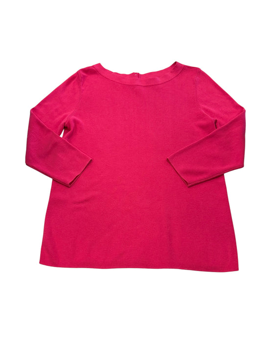 Top 3/4 Sleeve By Talbots In Pink, Size:L
