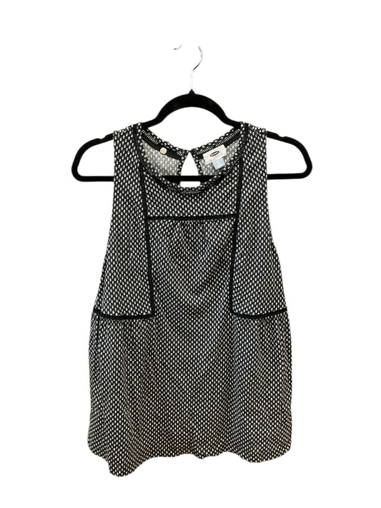 Top Sleeveless By Old Navy In Black & White, Size:L