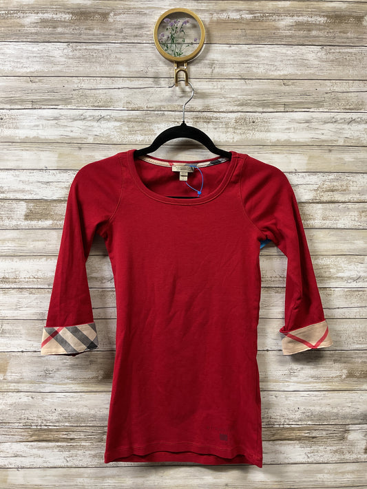 Top Ls Luxury Designer By Burberry In Red, Size:S