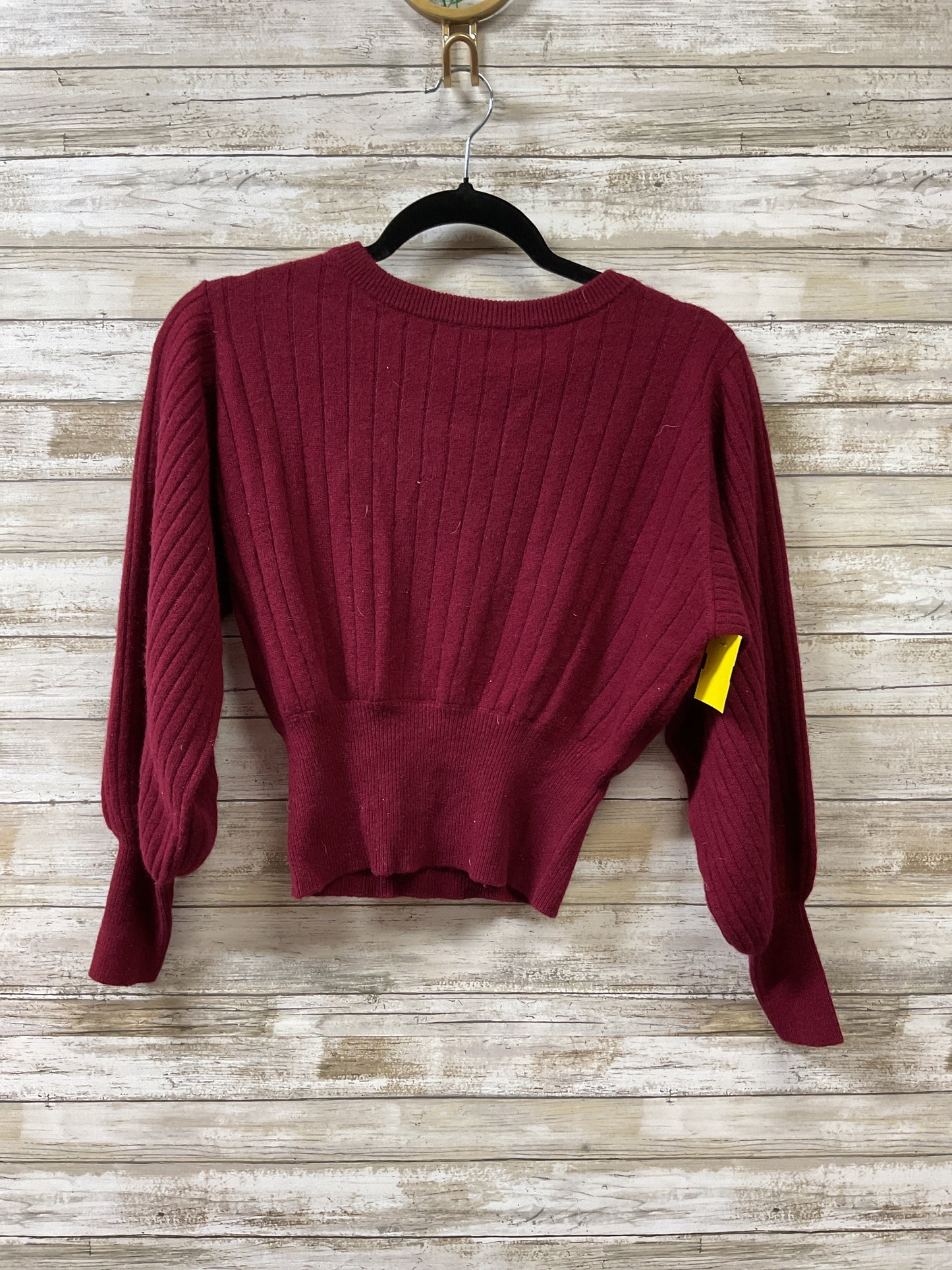 Sweater Cashmere By Cma In Maroon, Size:Xs