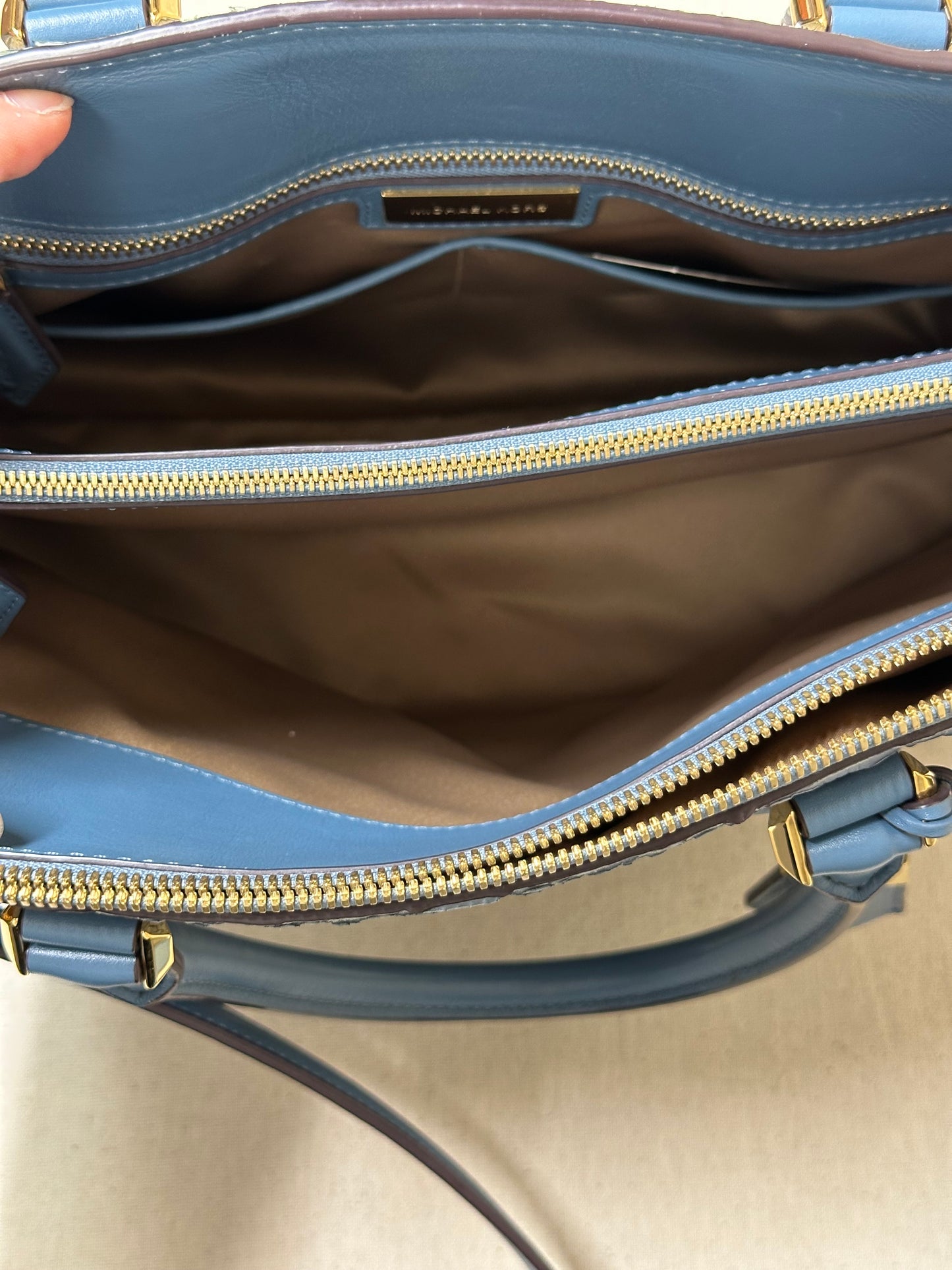 Handbag Designer By Michael Kors In Blue, Size:Large