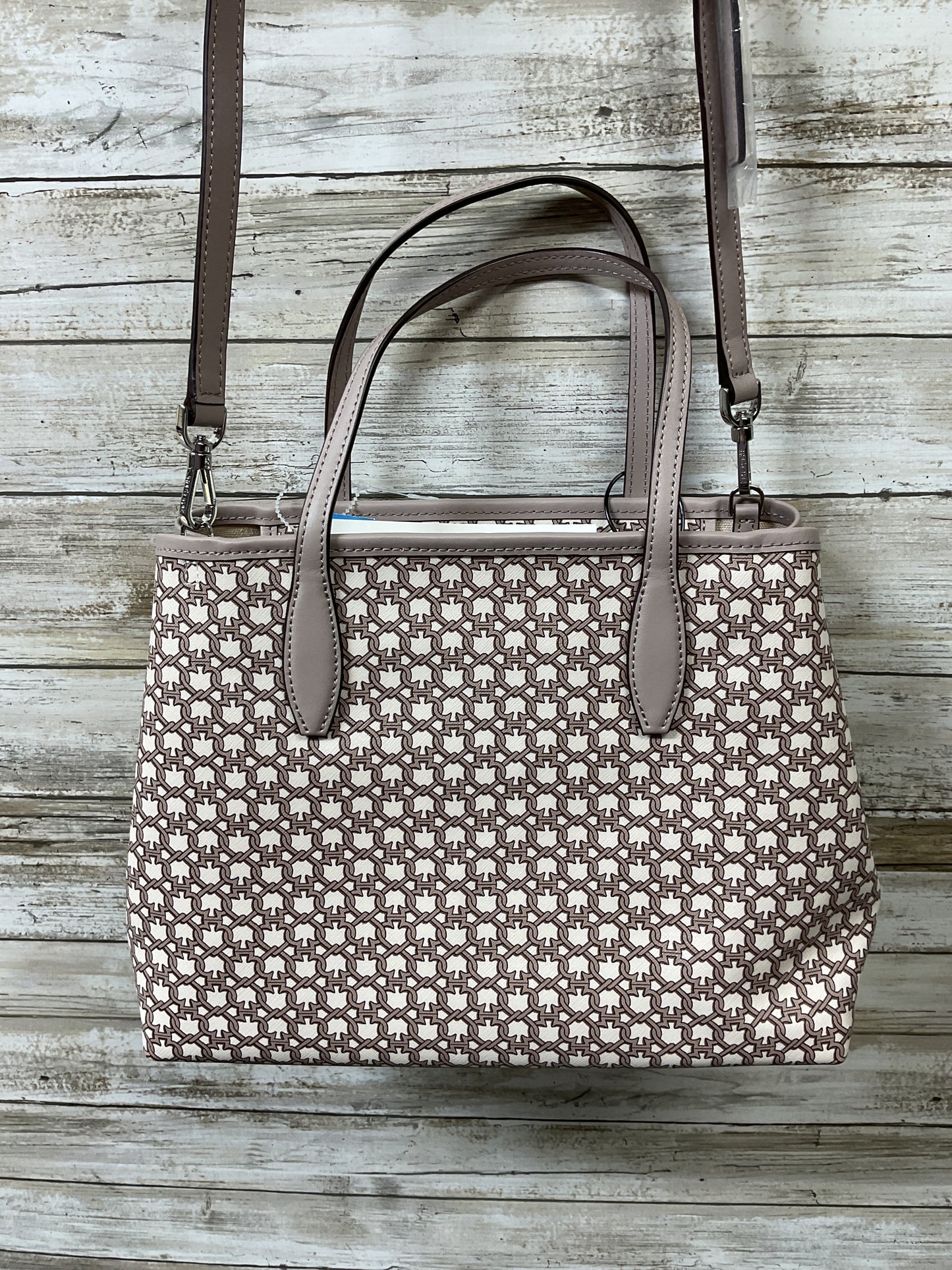 Handbag Designer By Kate Spade In Cream & Tan, Size:Small