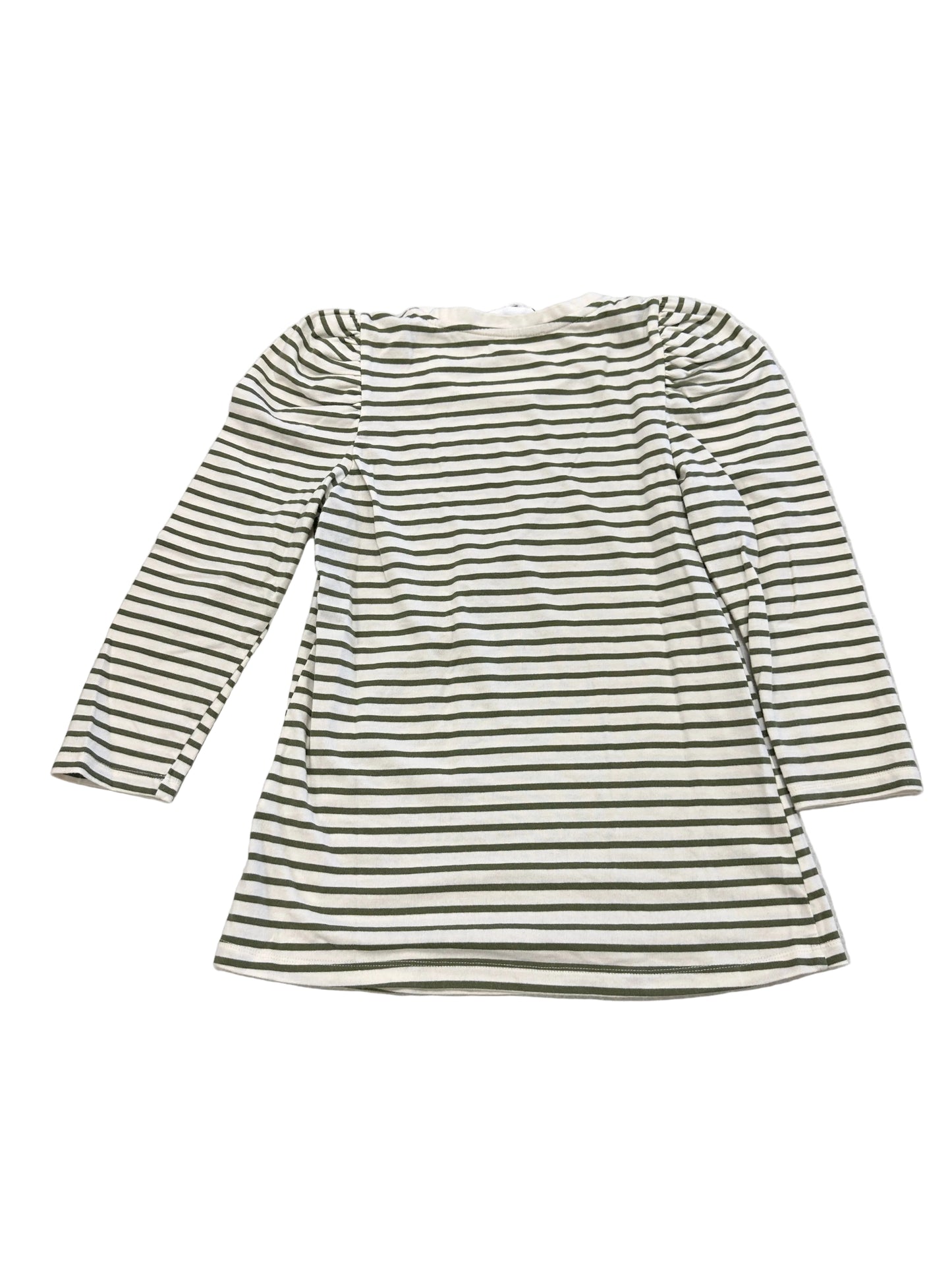 Top 3/4 Sleeve By Pomander Place In Green & White, Size:S