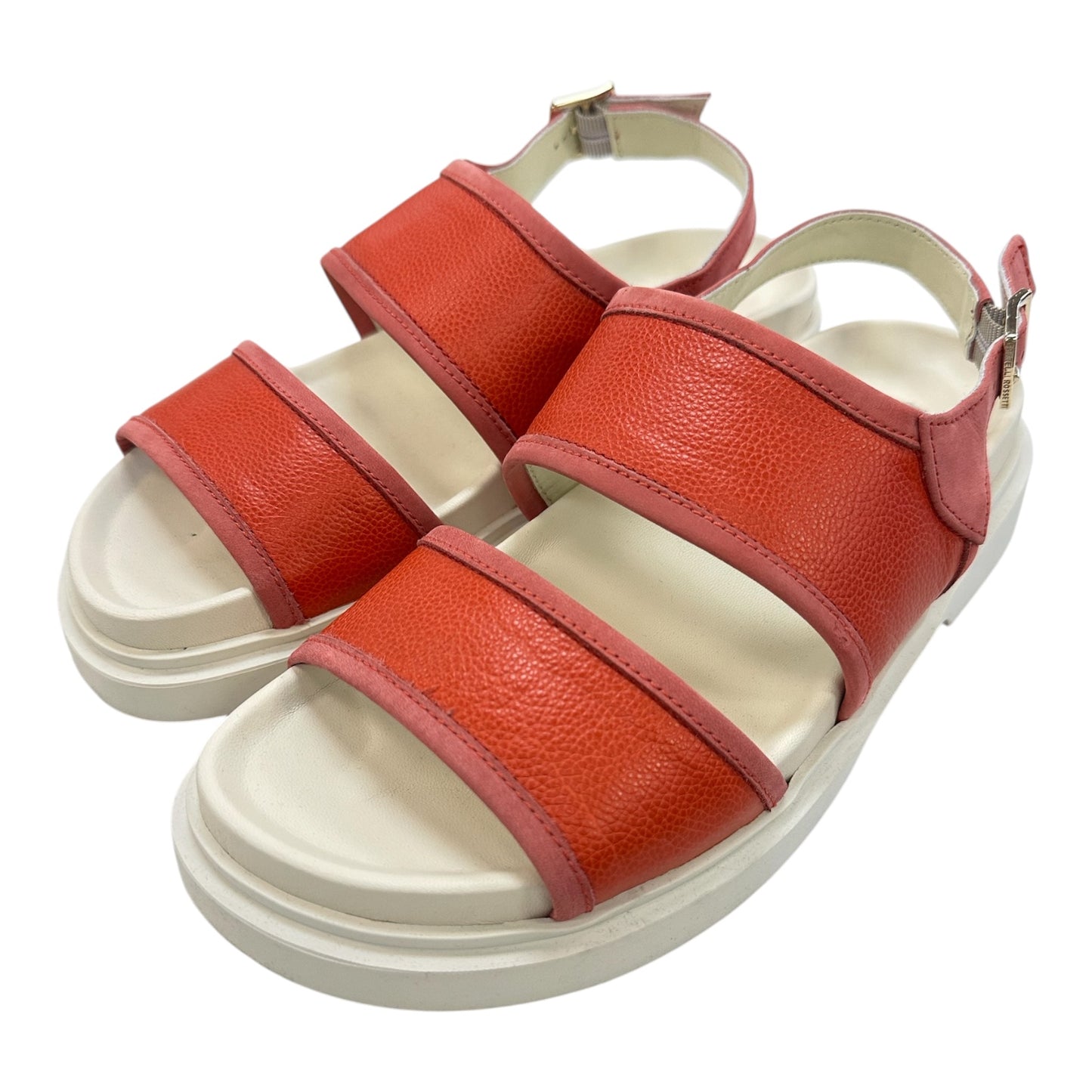 Sandals Flats By Cma In Cream & Red, Size:8