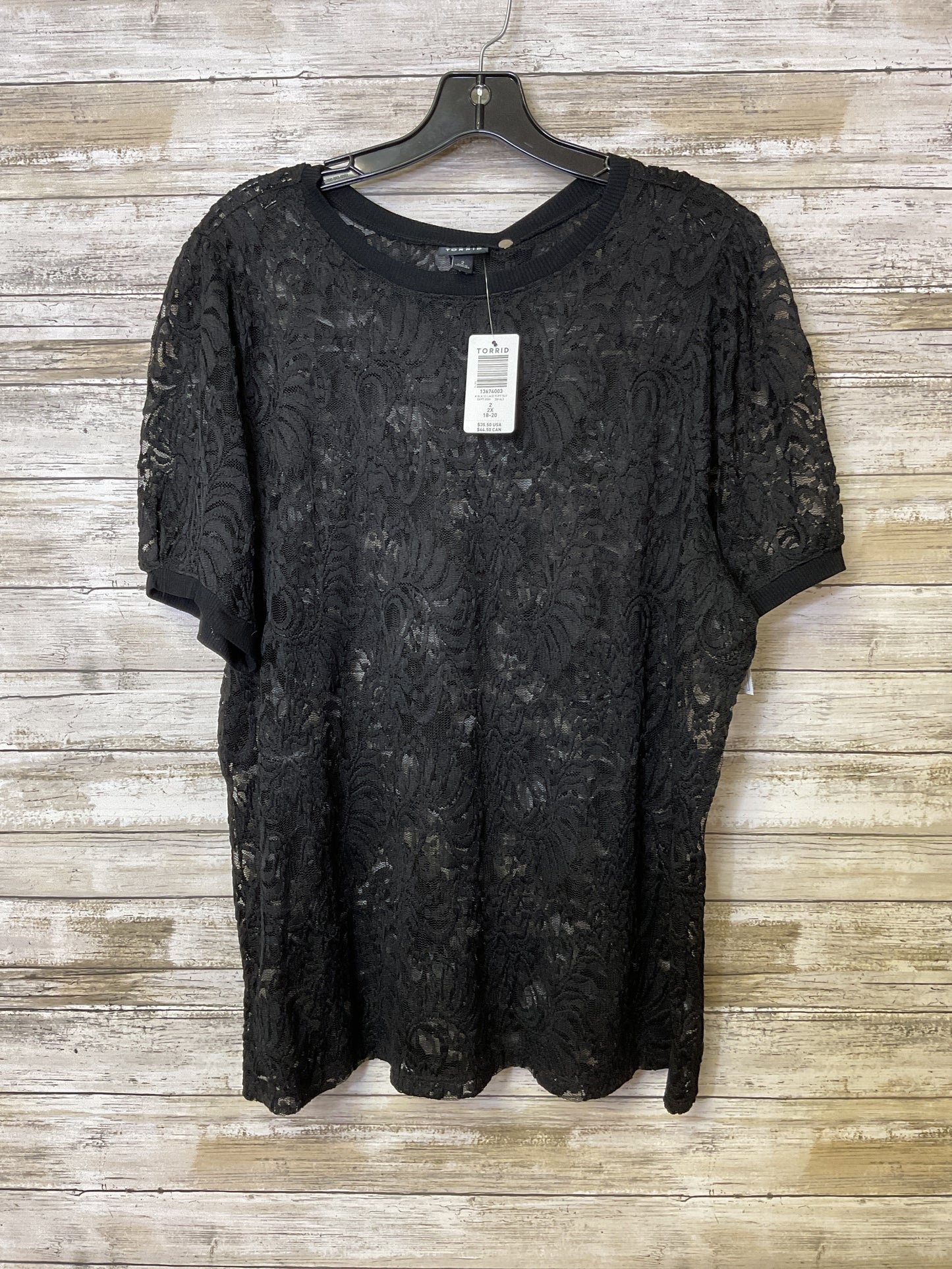 Top Ss Basic By Torrid In Black, Size:2X