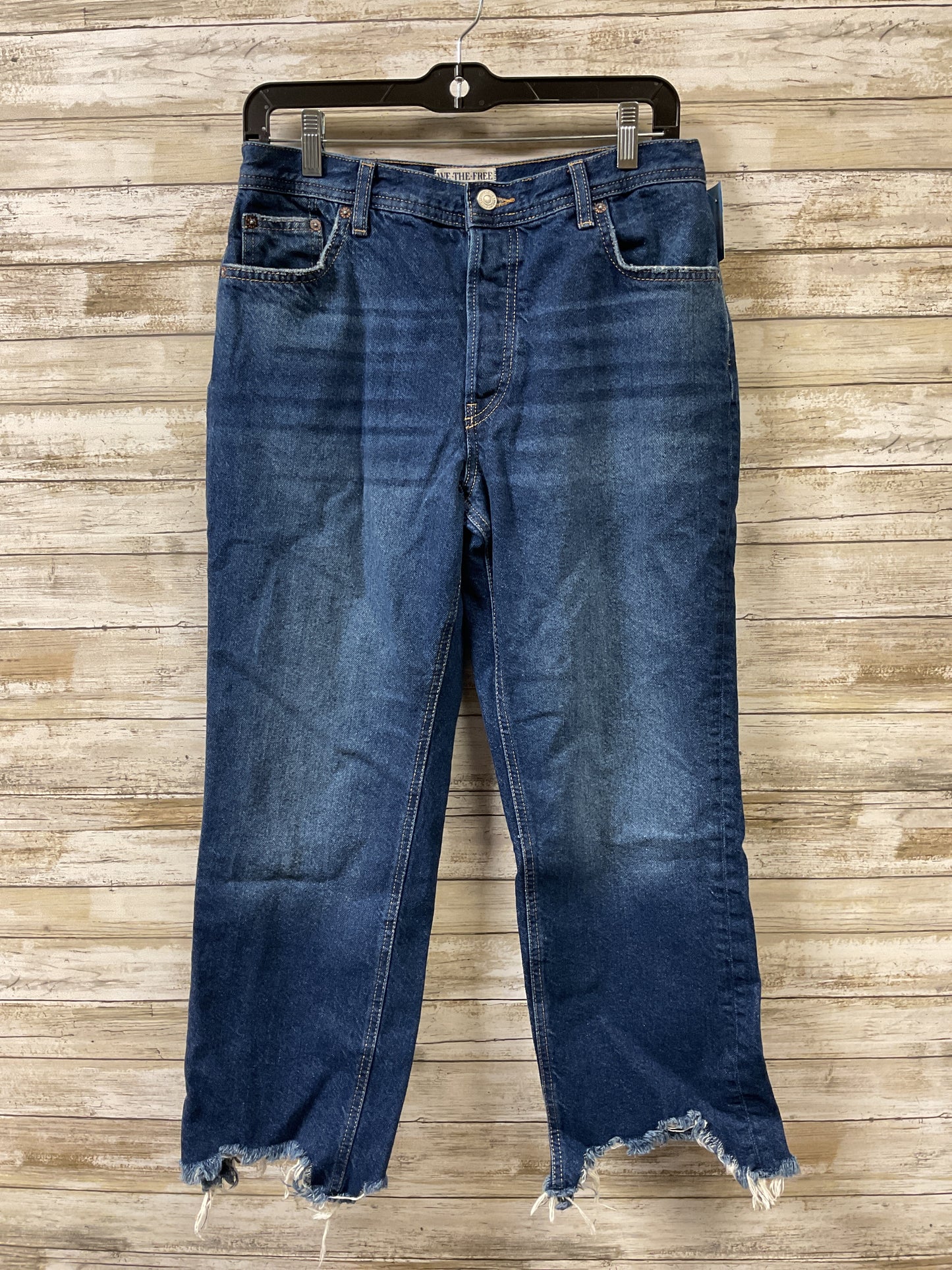 Jeans Straight By We The Free In Blue Denim, Size:6