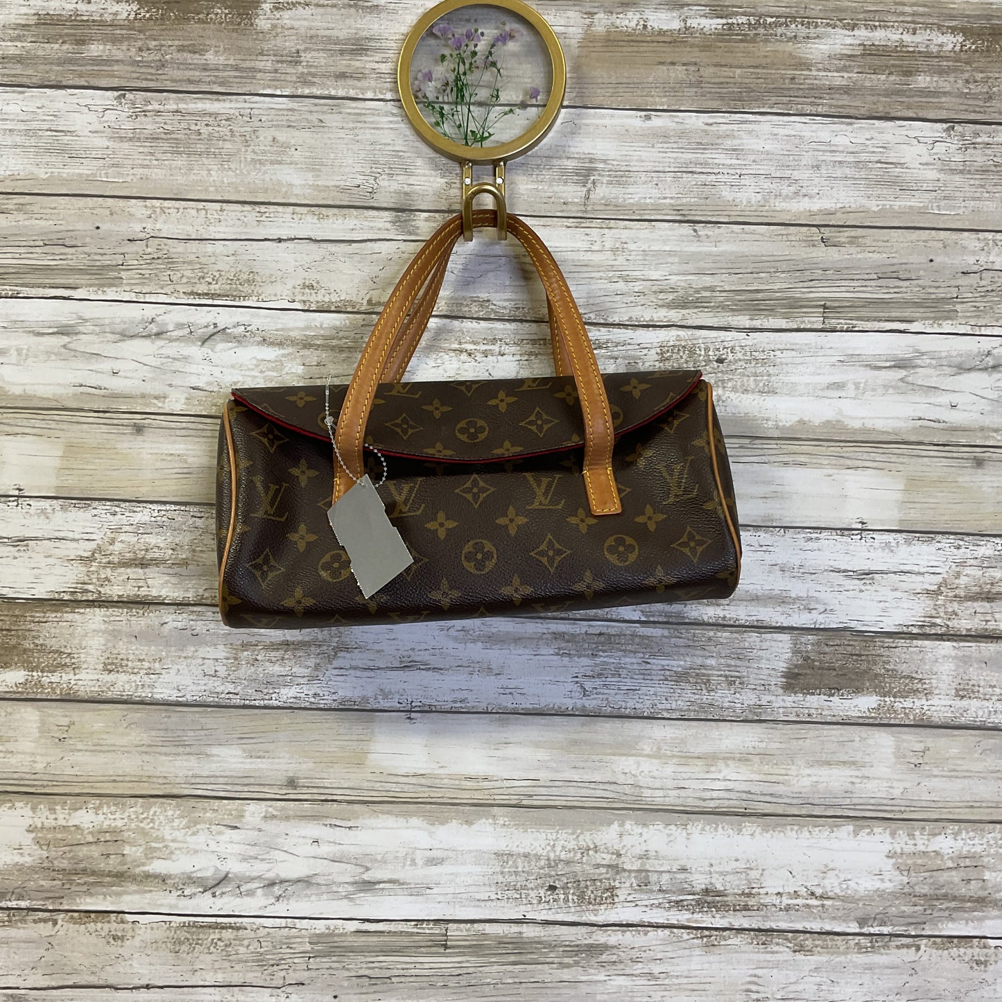 Handbag Luxury Designer By Louis Vuitton In Brown, Size:Small