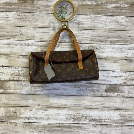 Handbag Luxury Designer By Louis Vuitton In Brown, Size:Small
