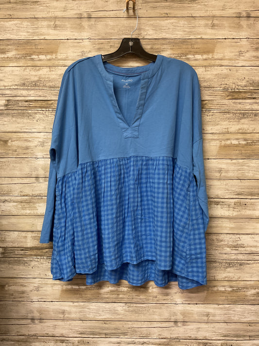 Top Ls By Pilcro In Blue, Size:Mp