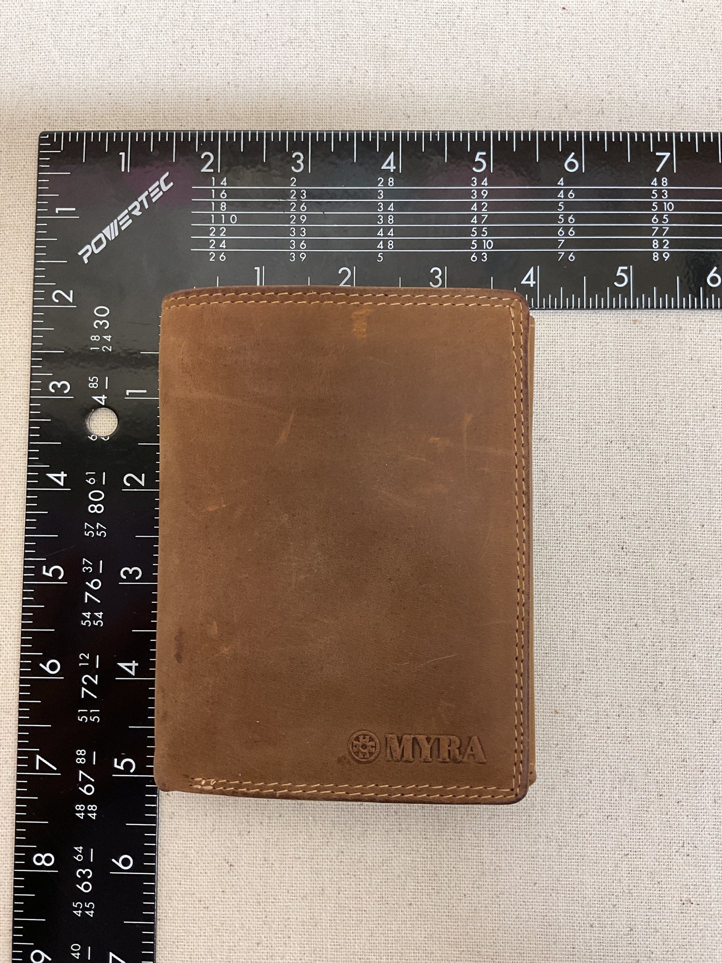 Wallet Leather By Myra In Brown, Size:Small