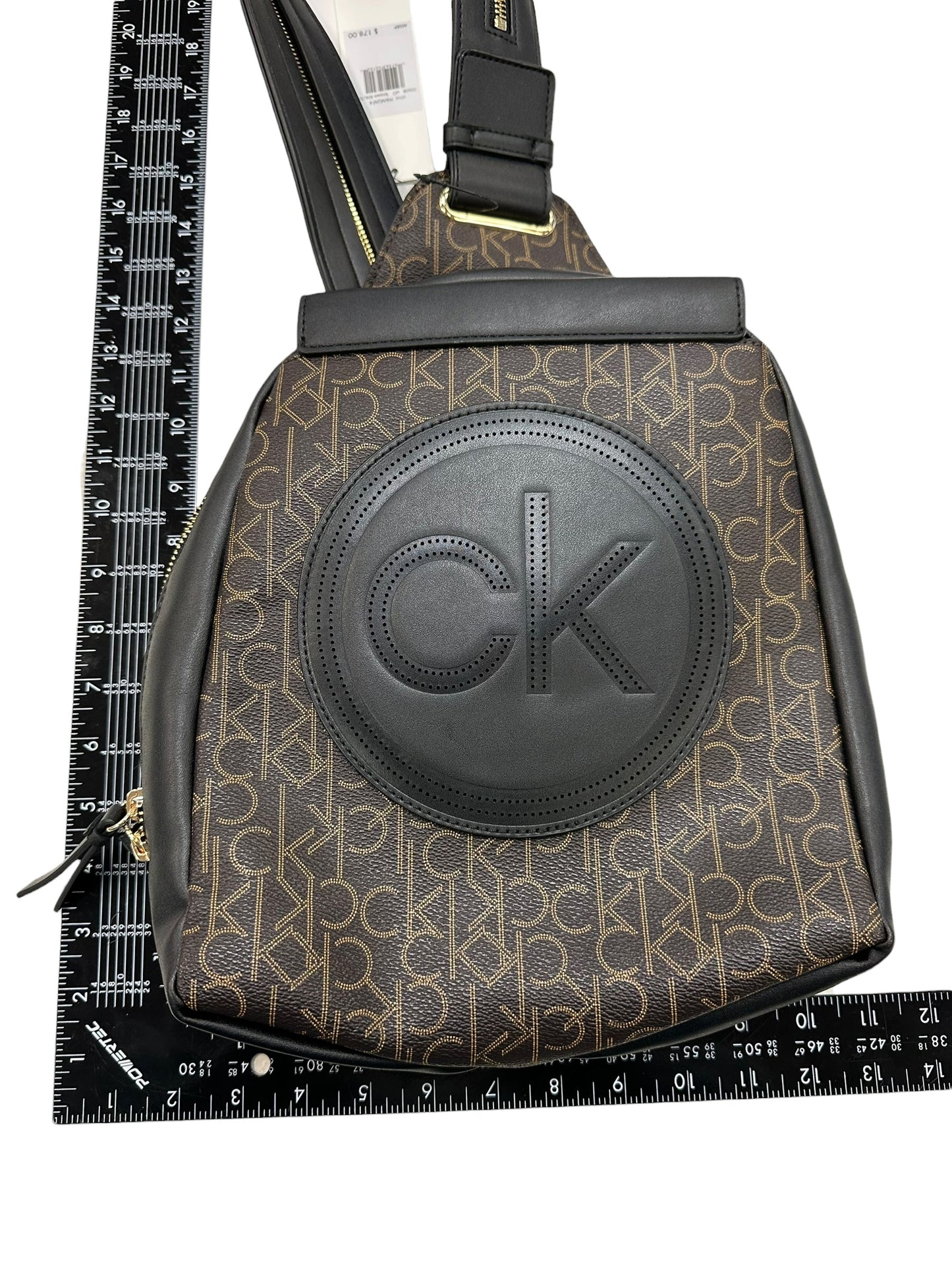 Backpack By Calvin Klein In Black & Brown, Size:Small
