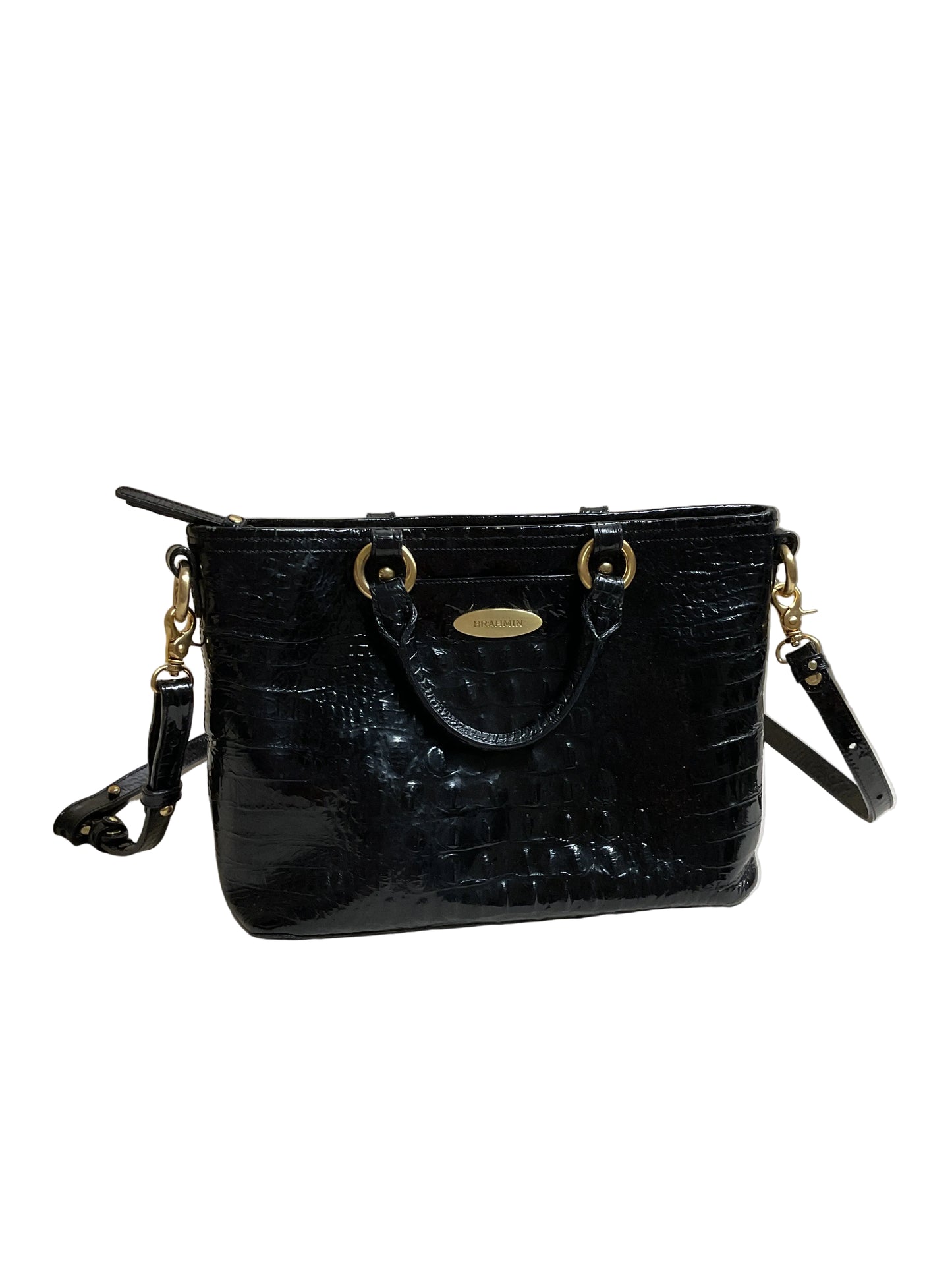 Handbag Designer By Brahmin In Black, Size:Medium