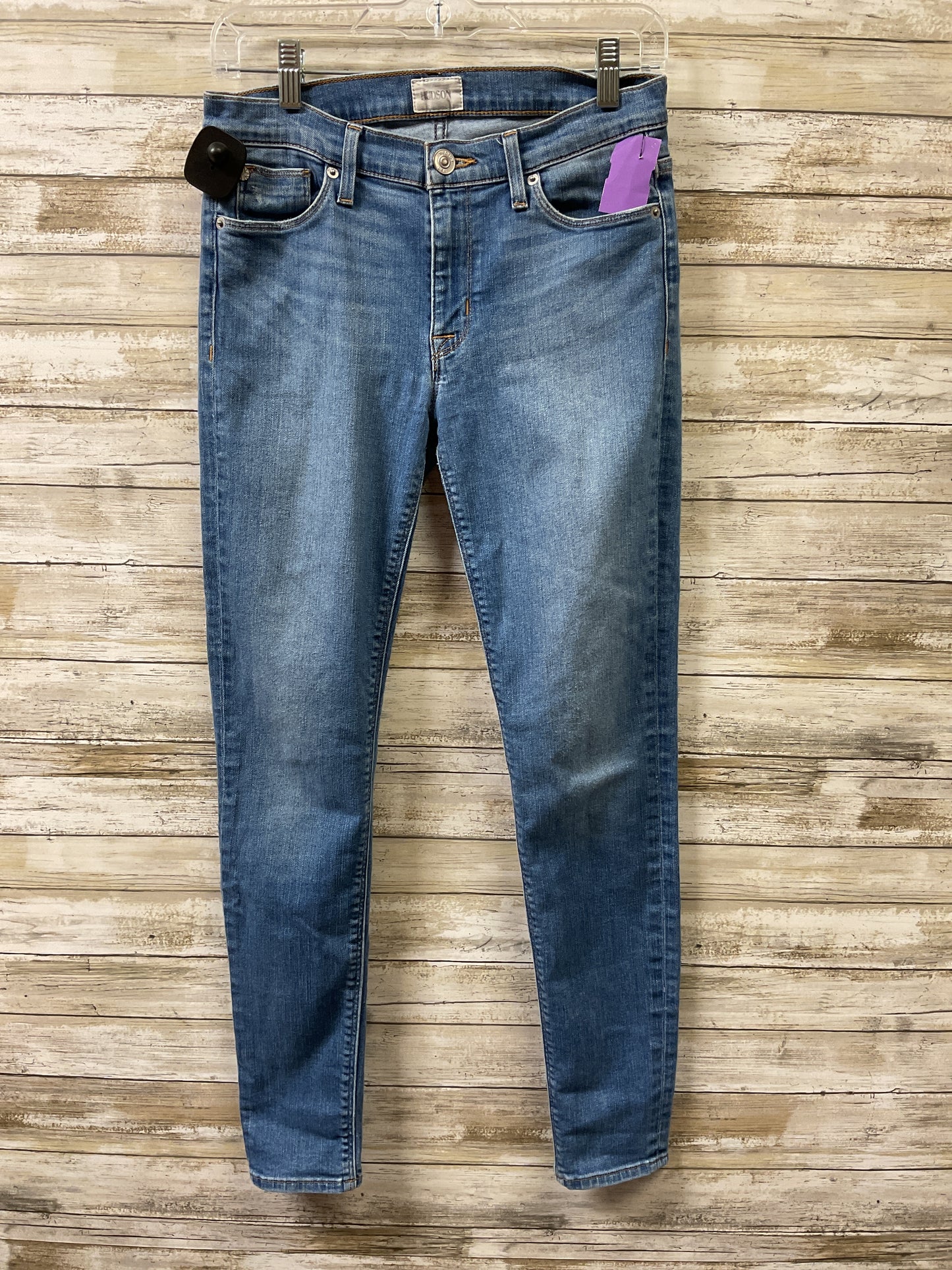 Jeans Skinny By Hudson In Blue Denim, Size:4