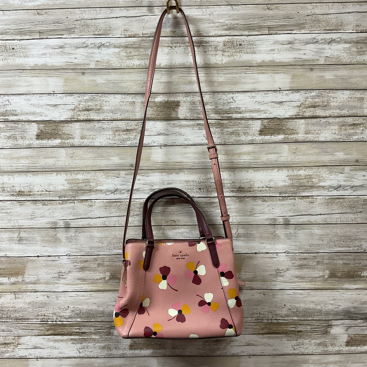 Handbag Designer By Kate Spade In Pink & Purple, Size:Medium