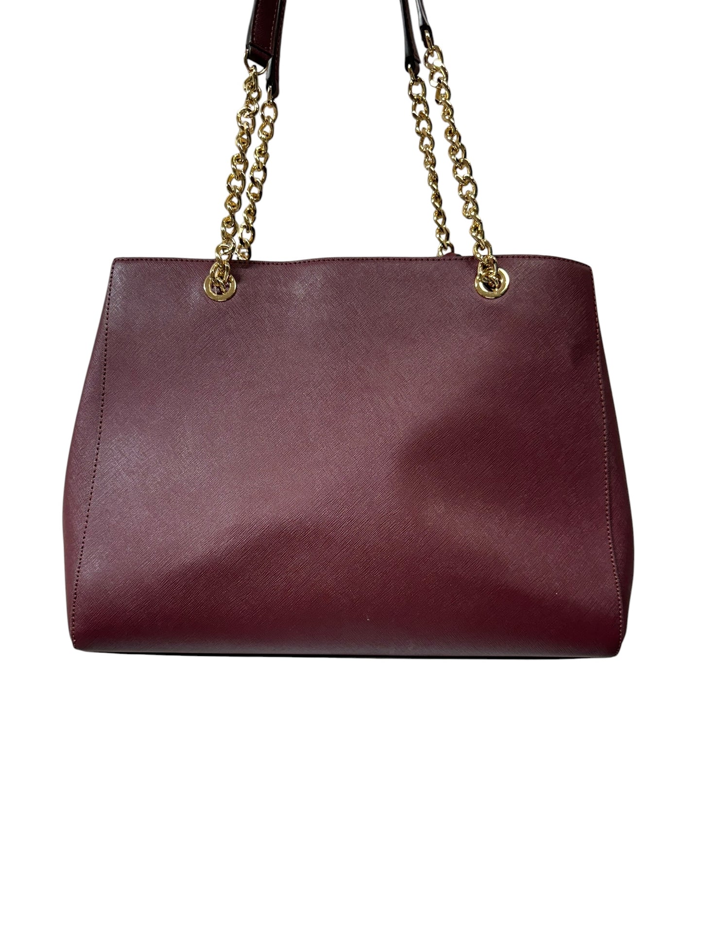 Handbag Designer By Michael Kors In Maroon, Size:Large