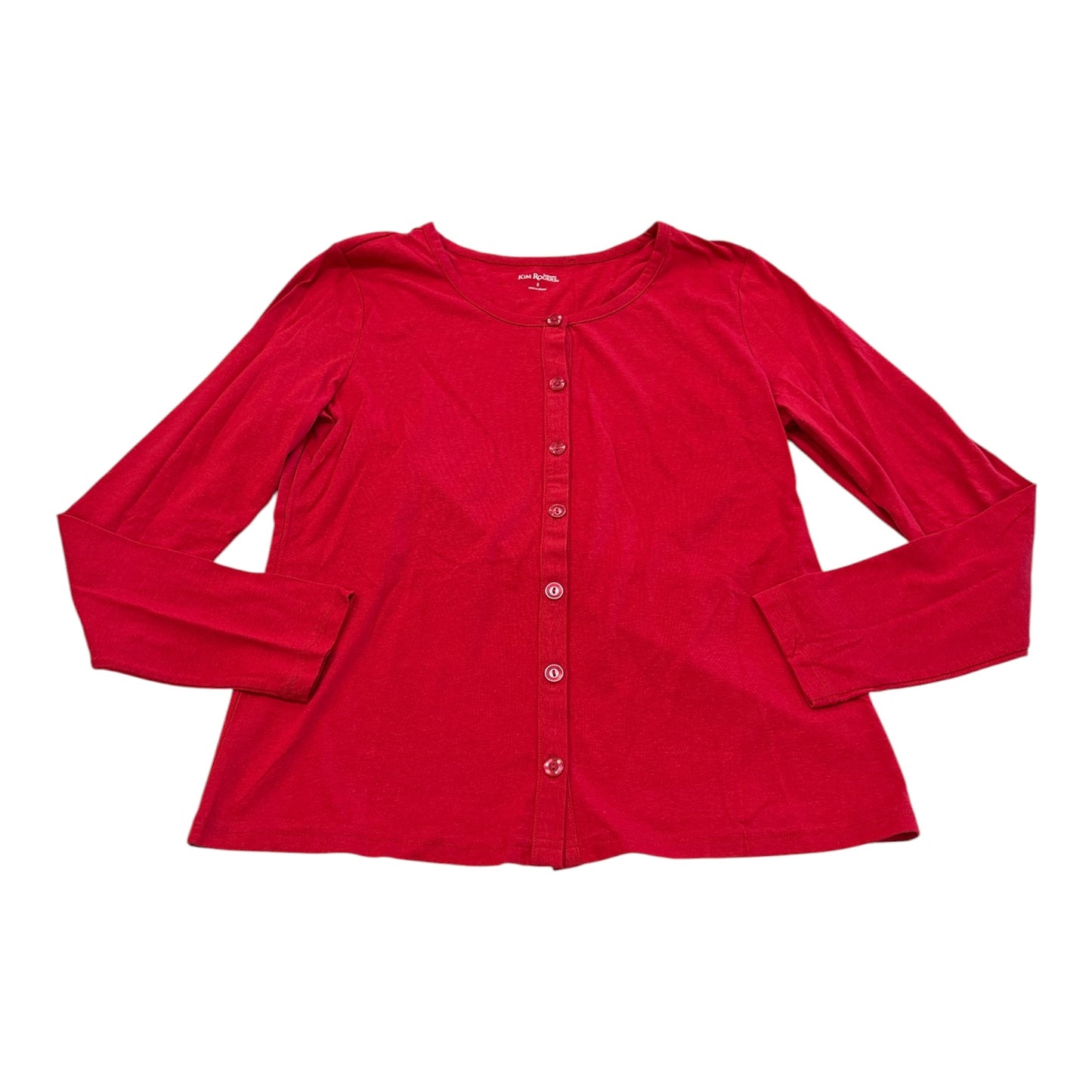 Cardigan By Kim Rogers In Red, Size:S