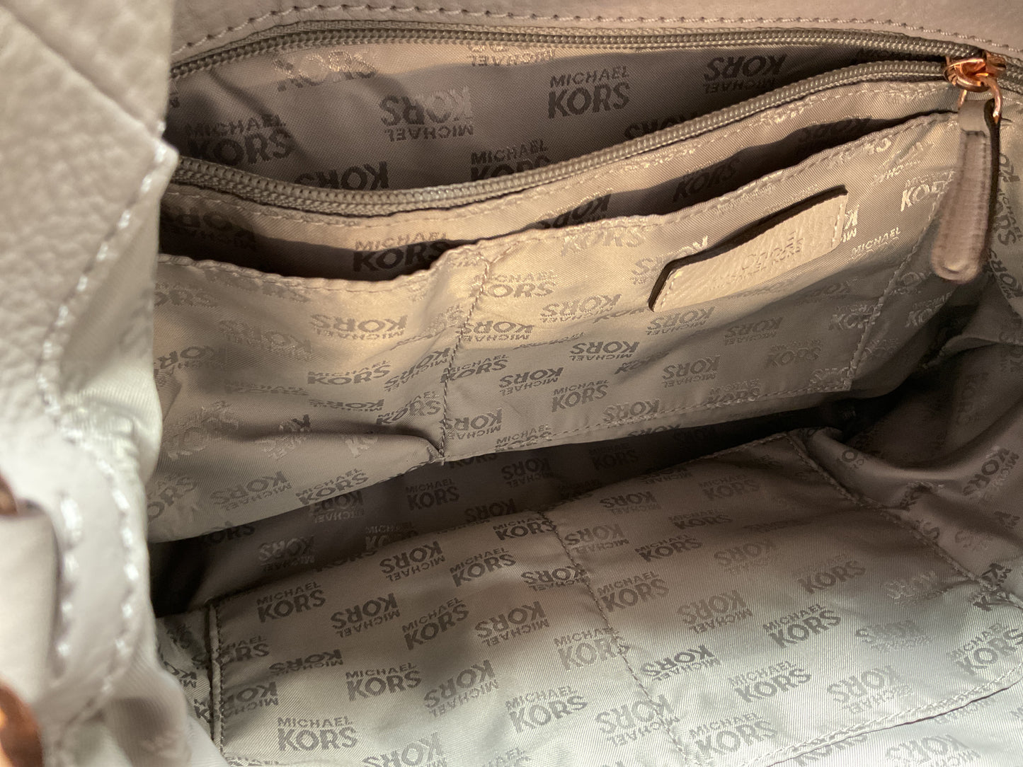 Crossbody Designer By Michael Kors In Grey, Size:Large