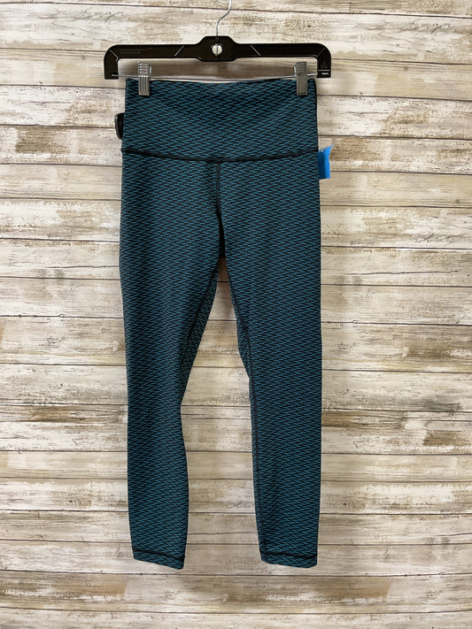 Athletic Leggings By Lululemon In Black & Blue, Size:6