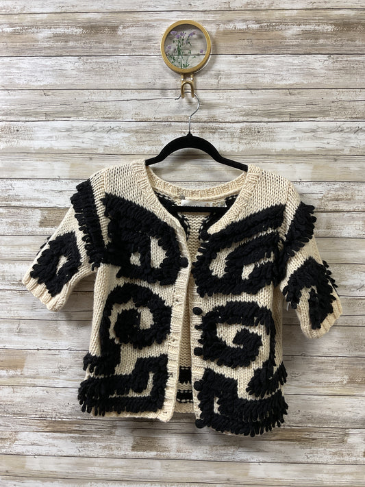 Sweater Cardigan By Cmb In Black & Cream, Size:S
