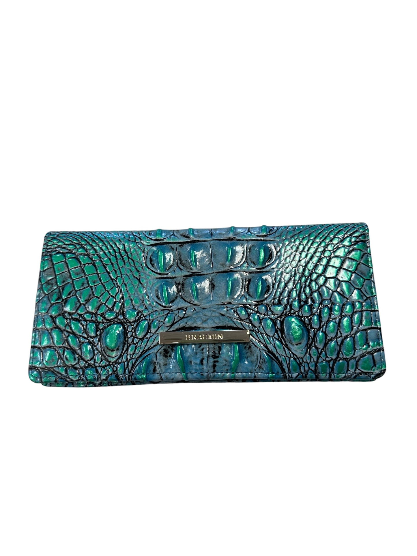 Wallet Designer By Brahmin In Blue & Green, Size:Large
