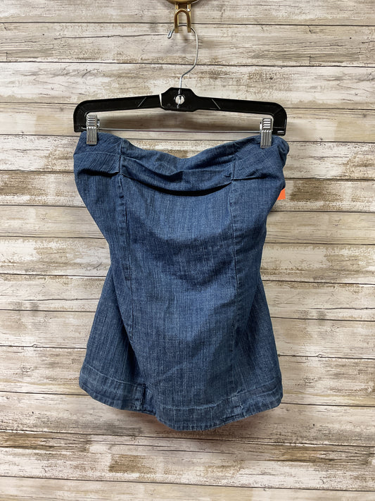 Top Sleeveless By Free People In Blue Denim, Size:L