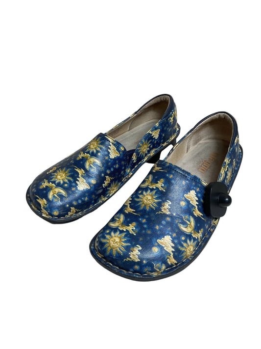Shoes Flats By Alegria In Blue & Yellow, Size:9