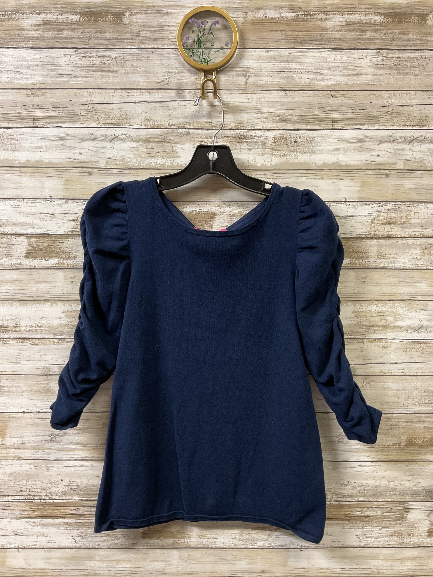 Top 3/4 Sleeve By Lilly Pulitzer In Navy, Size:M