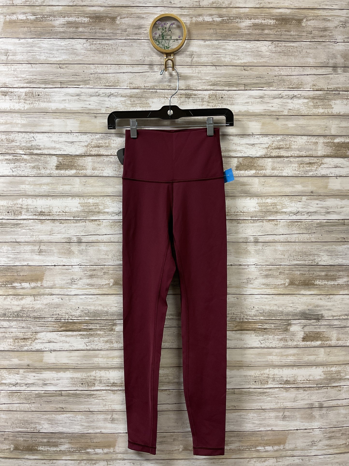 Athletic Leggings By Lululemon In Maroon, Size:4