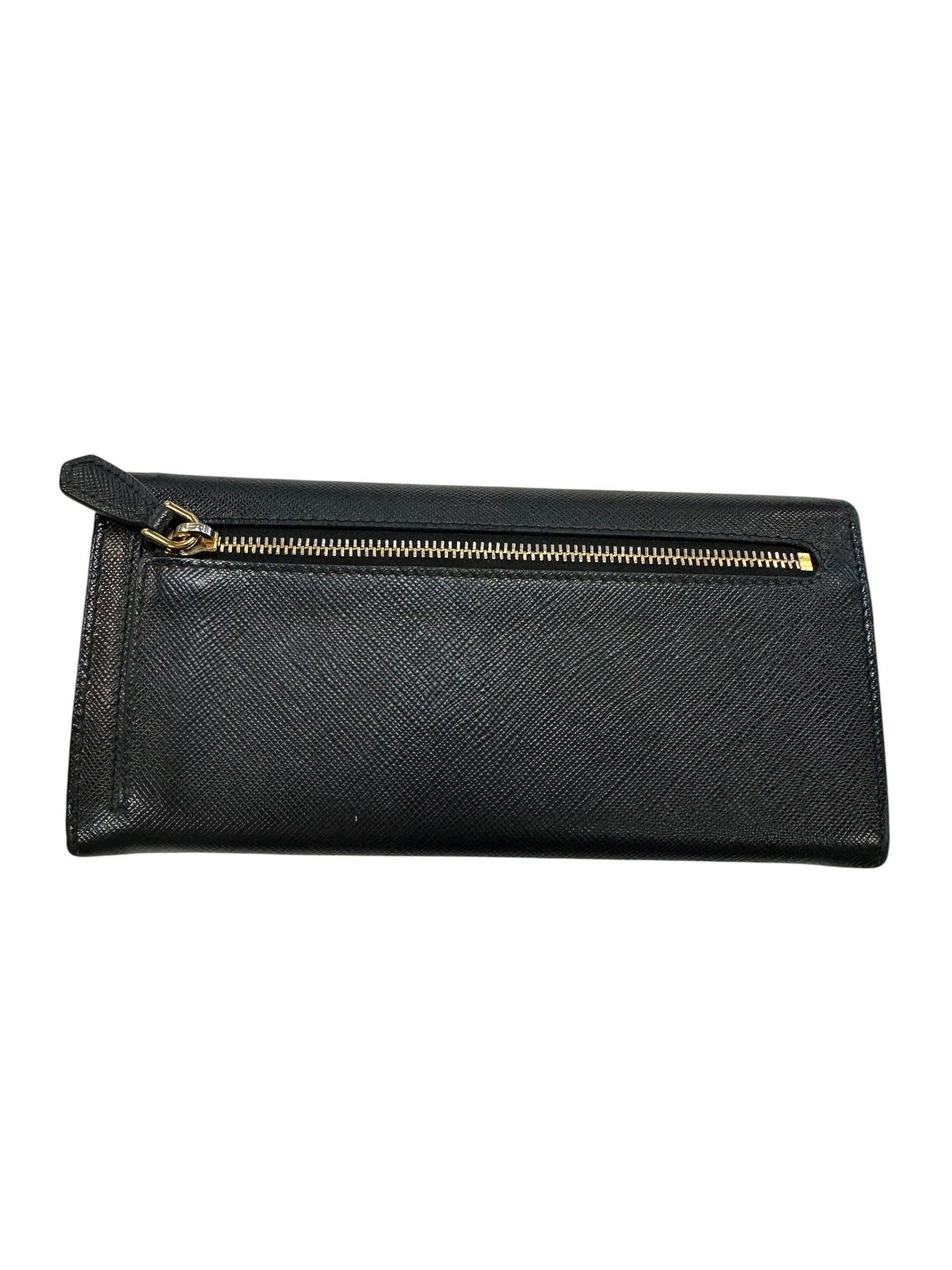 Wallet Luxury Designer By Prada In Black, Size:Large