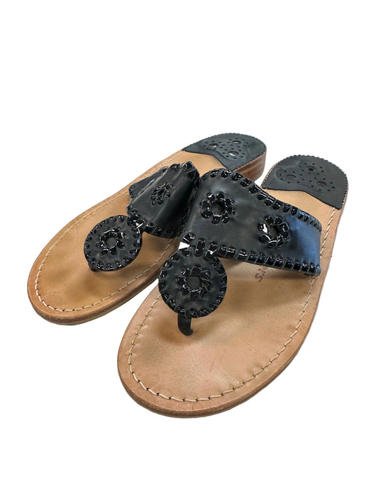 Sandals Flats By Jack Rogers In Black, Size:7