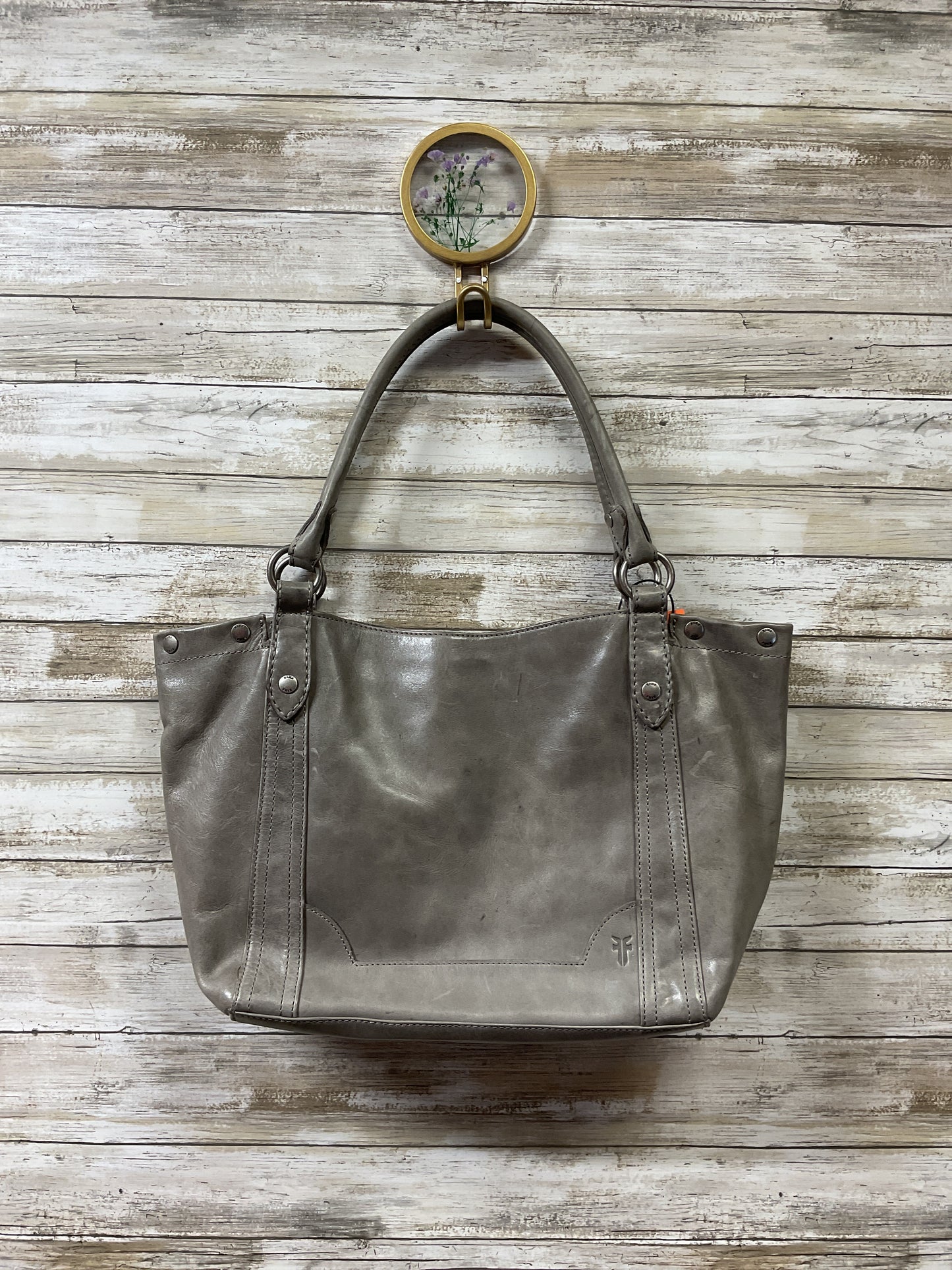 Handbag Designer By Frye In Grey, Size:Large