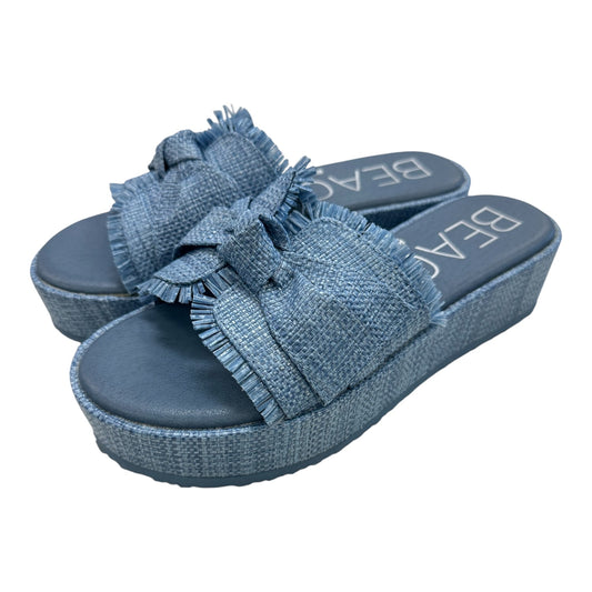 Sandals Heels Platform By Matisse In Blue, Size:8