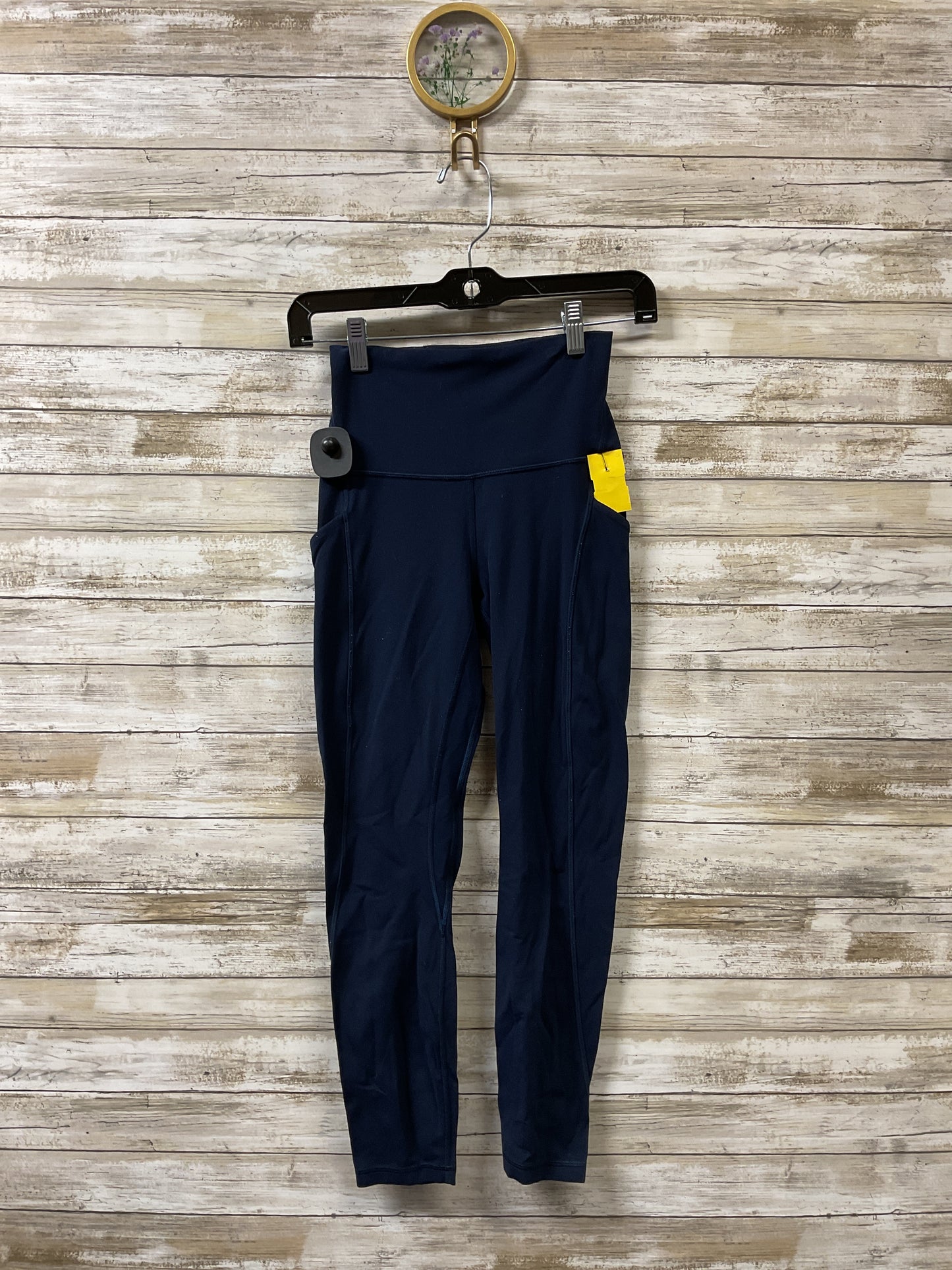 Athletic Leggings By Lululemon In Navy, Size:4