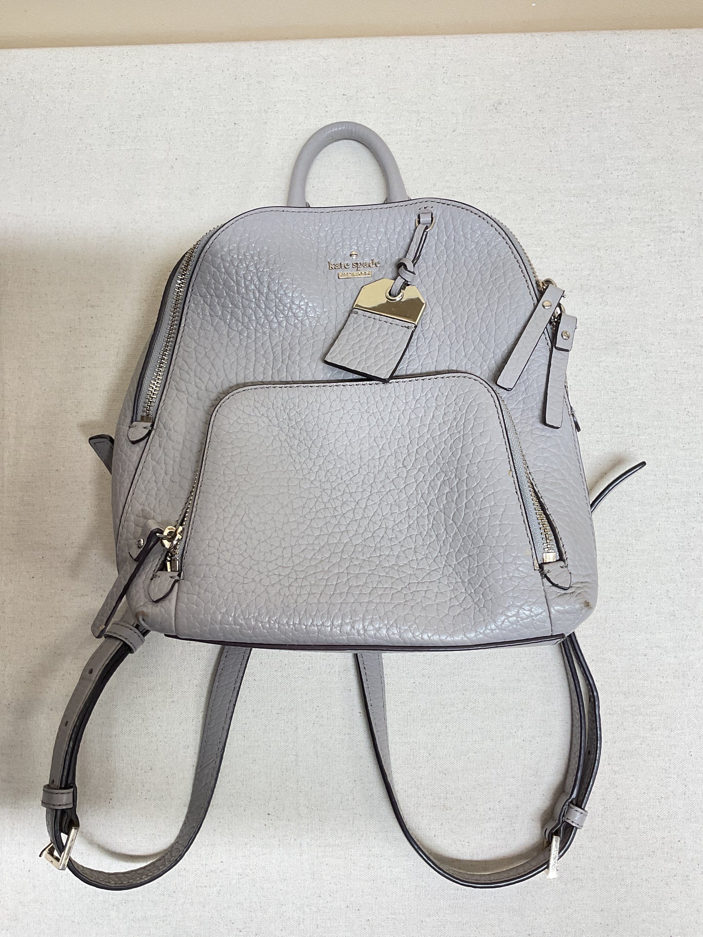 Backpack Designer By Kate Spade In Grey, Size:Medium