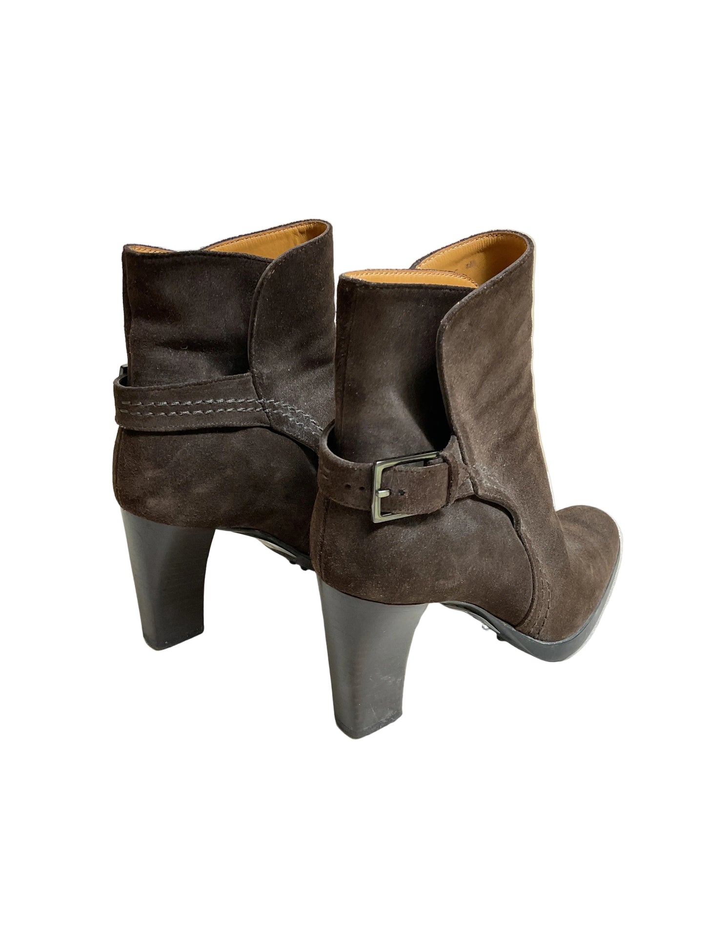 Boots Luxury Designer By Tods In Brown, Size:9