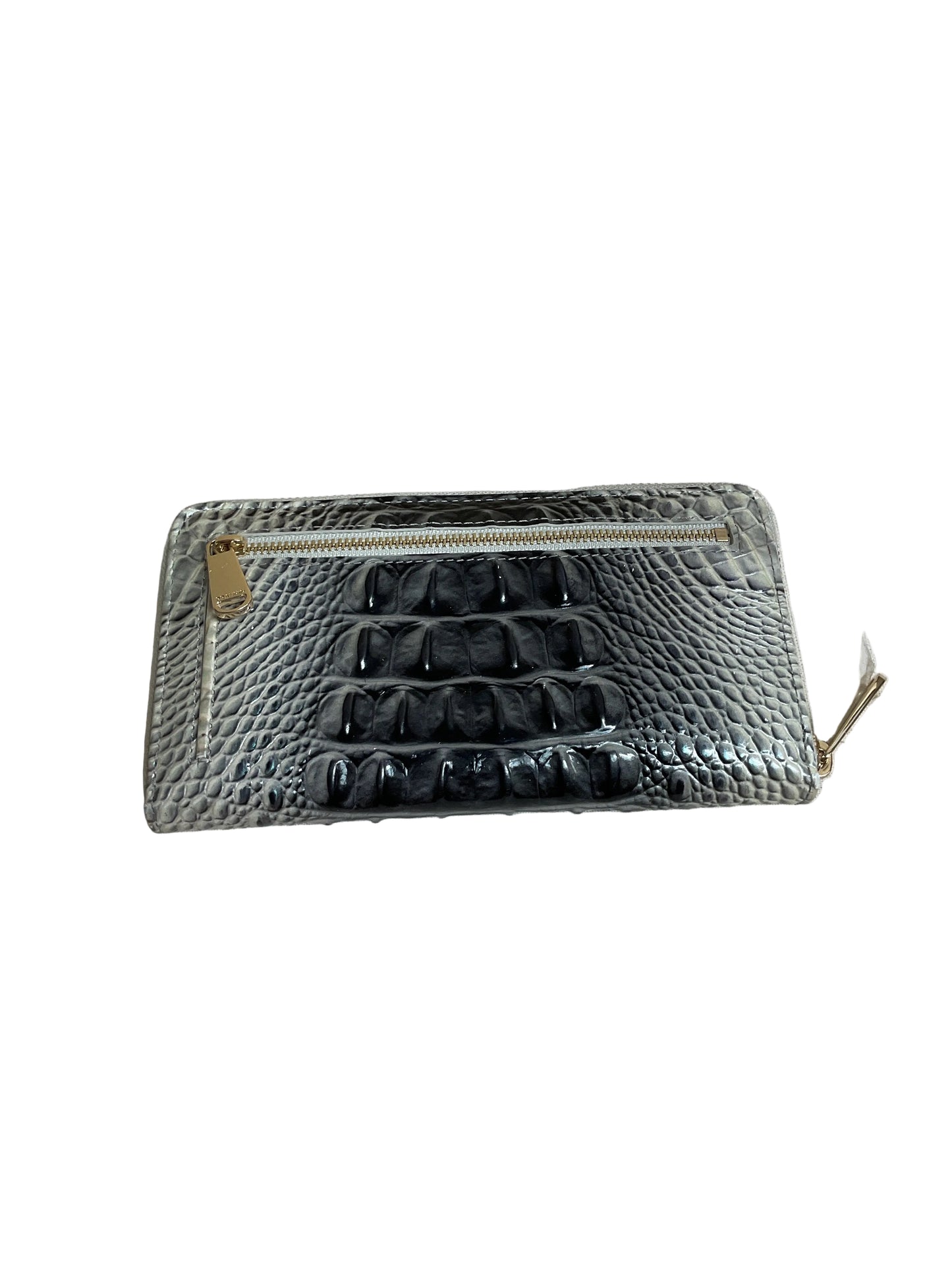 Wallet Designer By Brahmin In Black & Grey, Size:Large