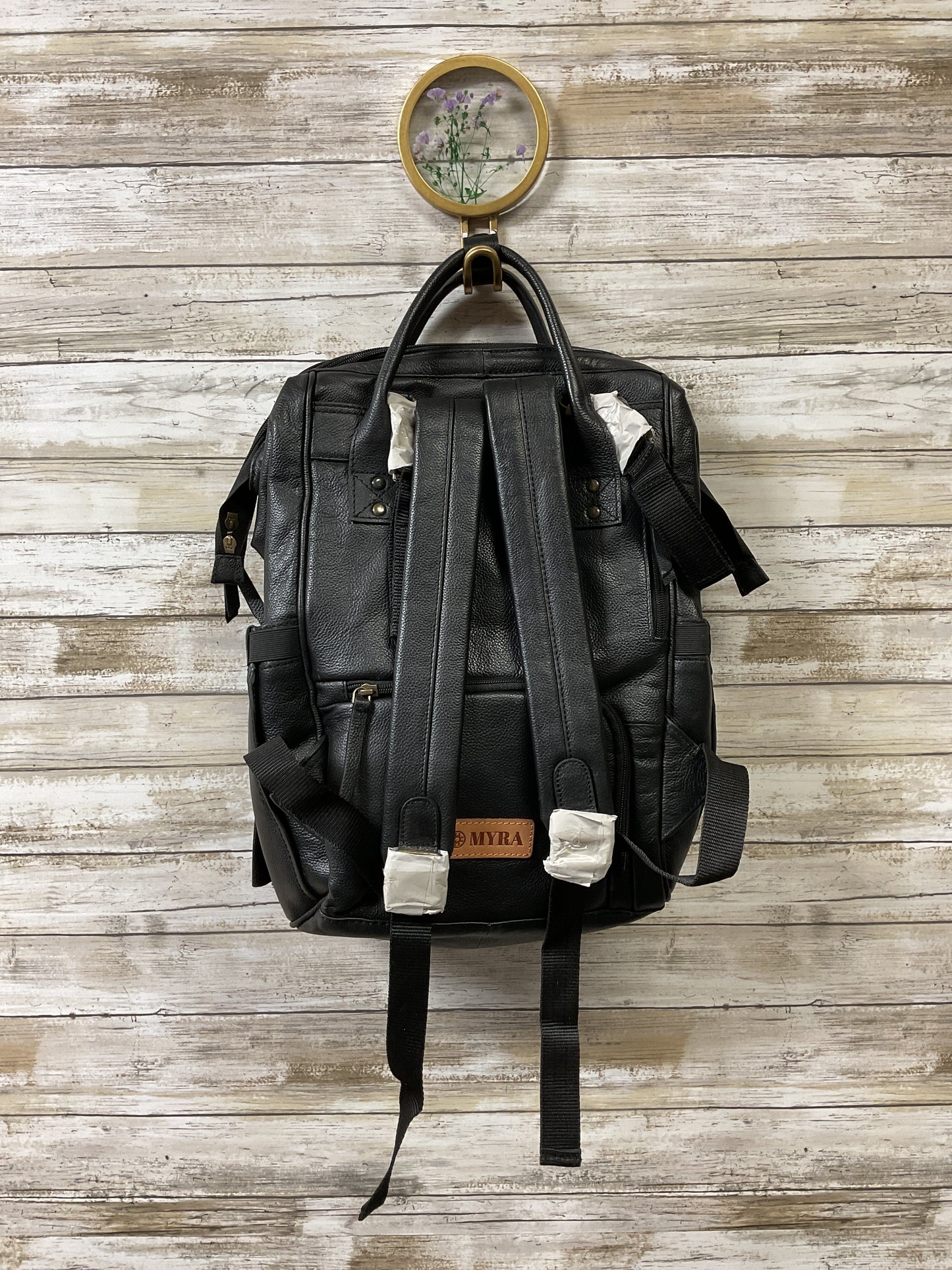 Backpack Leather By Myra In Black, Size:Large
