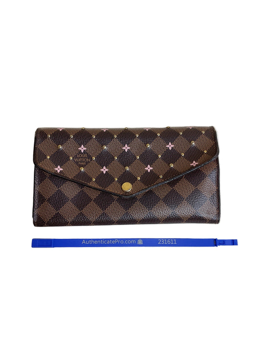 Wallet Luxury Designer By Louis Vuitton In Checkered Pattern, Size:Large
