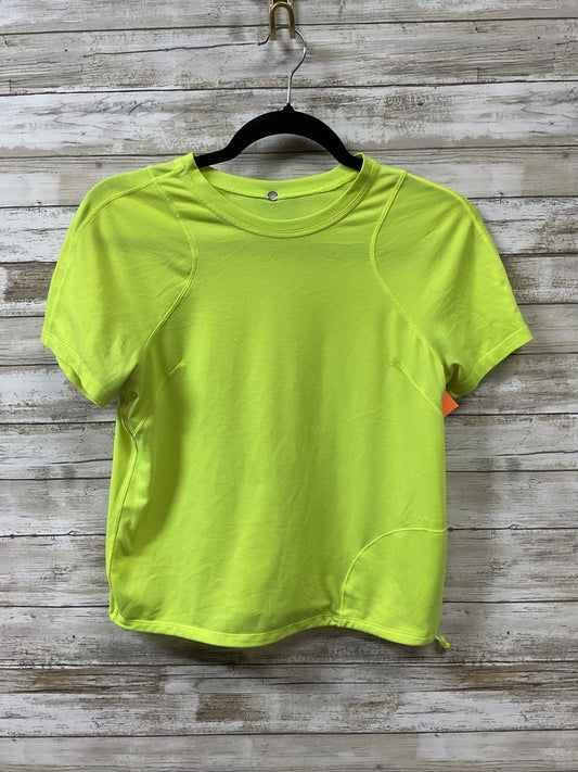 Athletic Top Ss By Lululemon In Yellow, Size:4