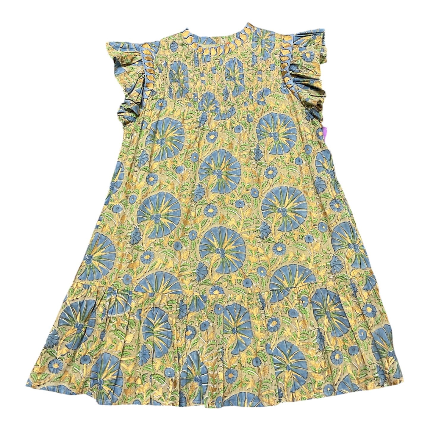 Dress Casual Short By Cma In Blue & Gold, Size:Xs