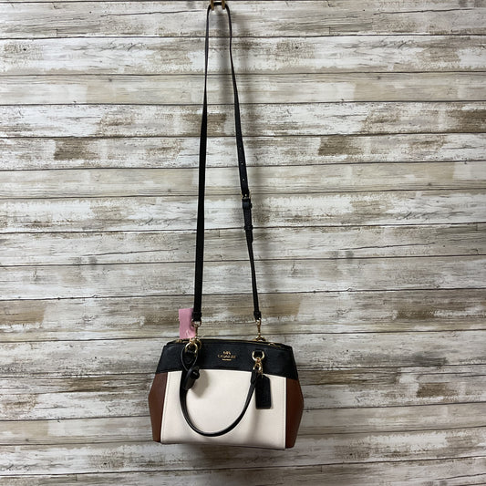 Handbag Designer By Coach In Black & White, Size:Small