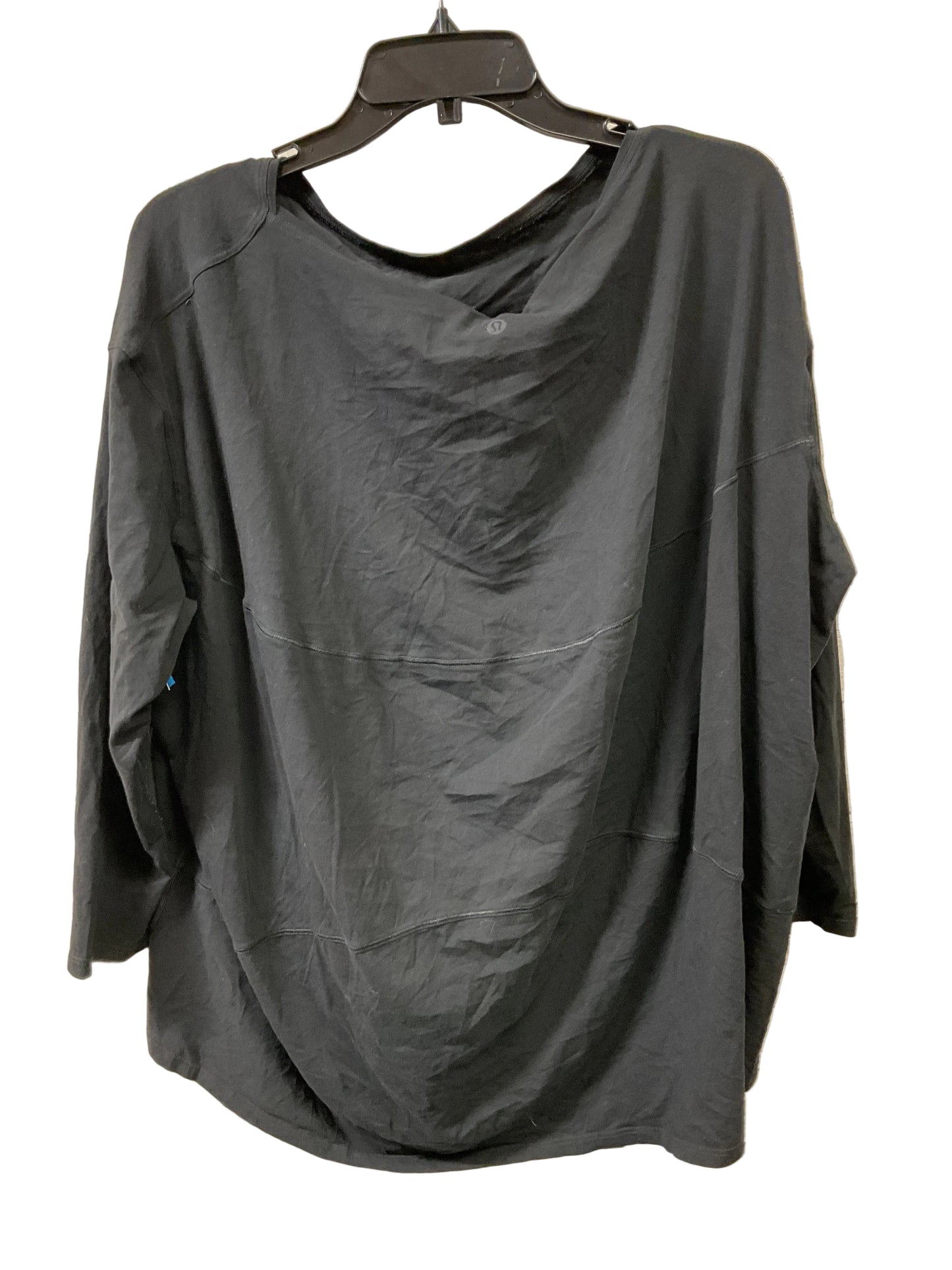 Athletic Top Ls Crewneck By Lululemon In Black, Size:18