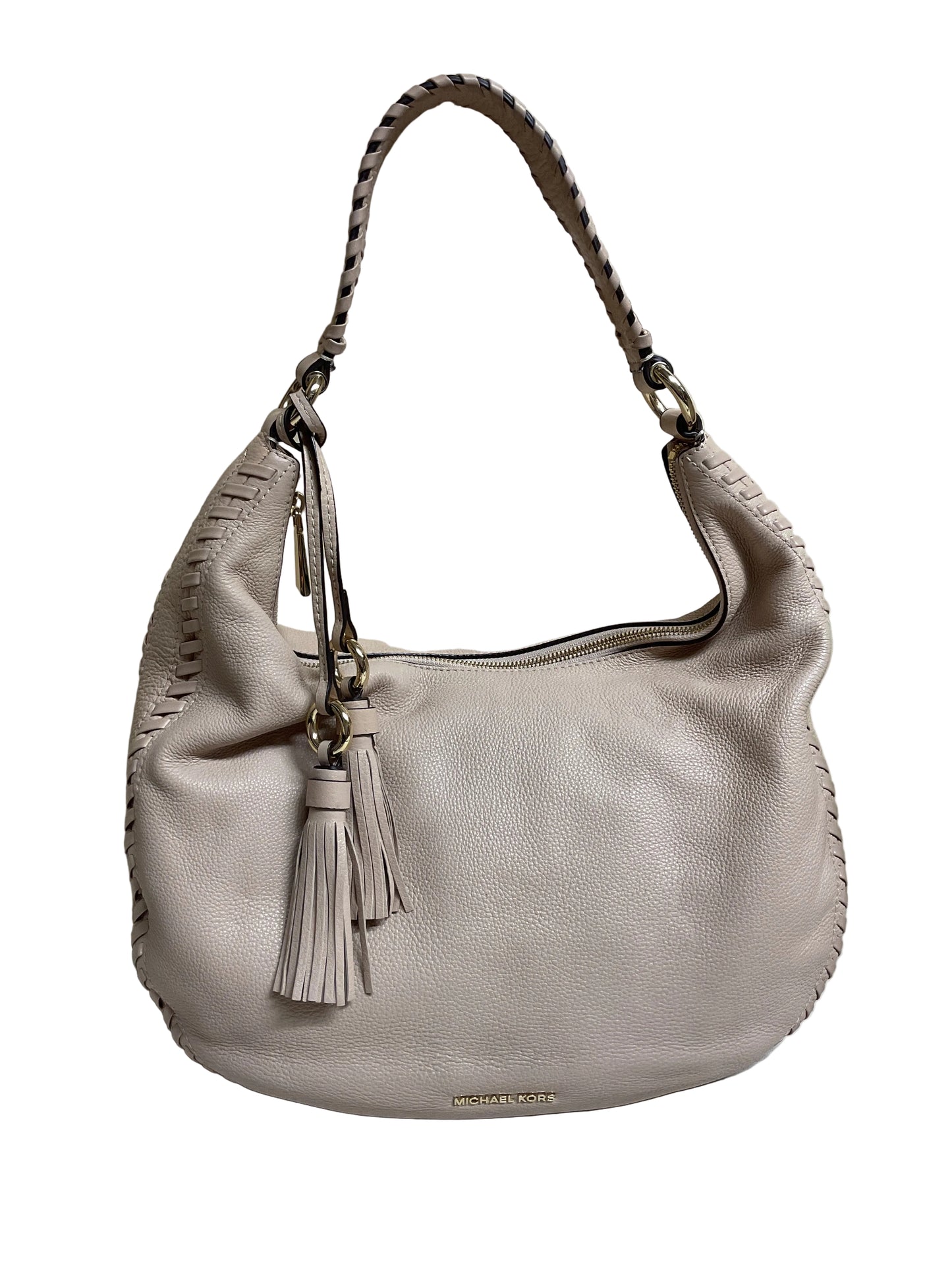Handbag Designer By Michael Kors In Beige, Size:Large