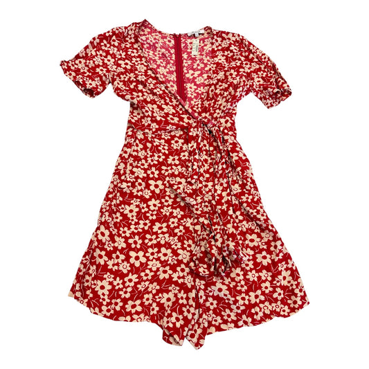 Romper By Madewell In Red & Tan, Size:S