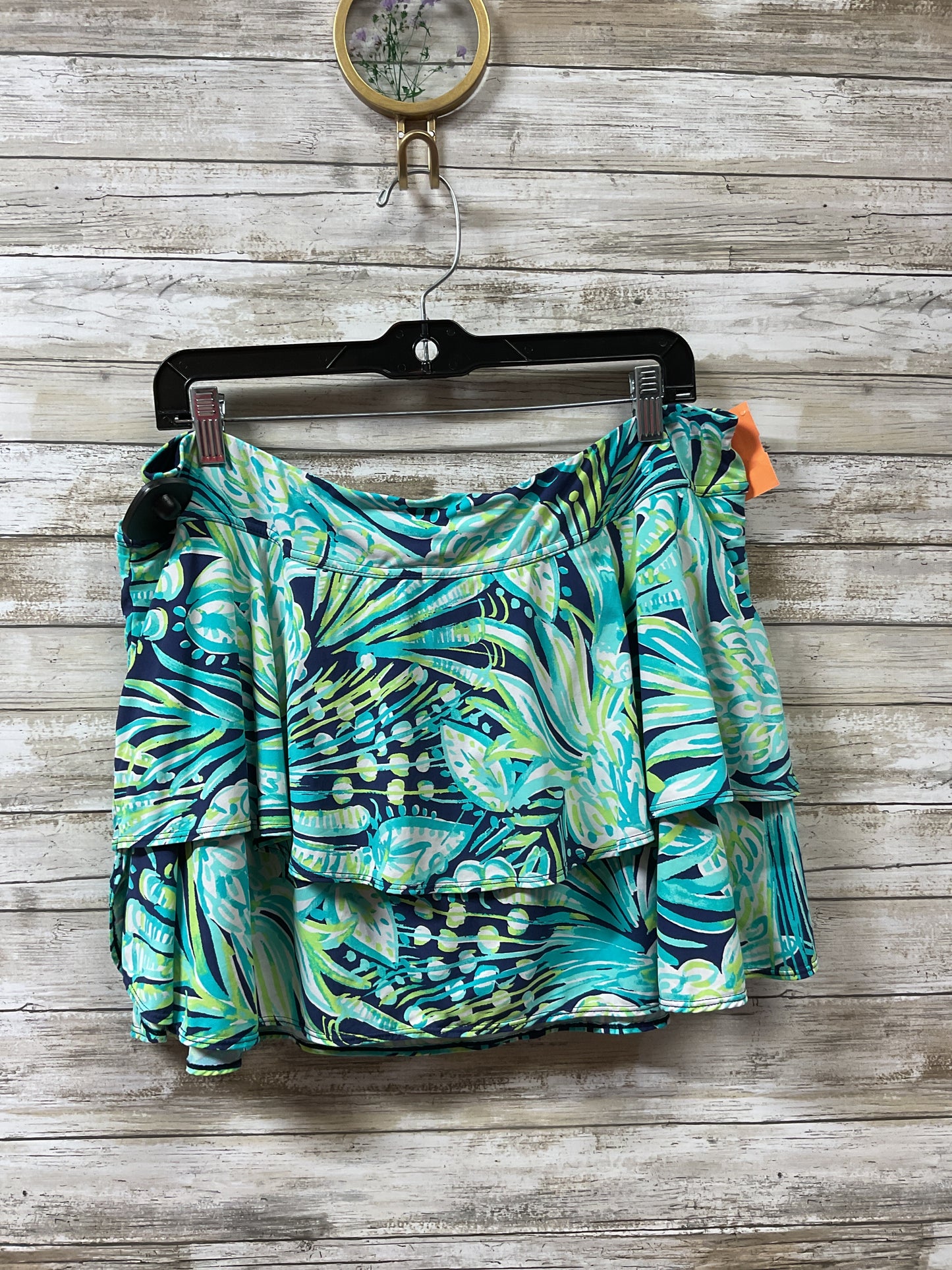 Skort Designer By Lilly Pulitzer In Blue & Green, Size:Xl
