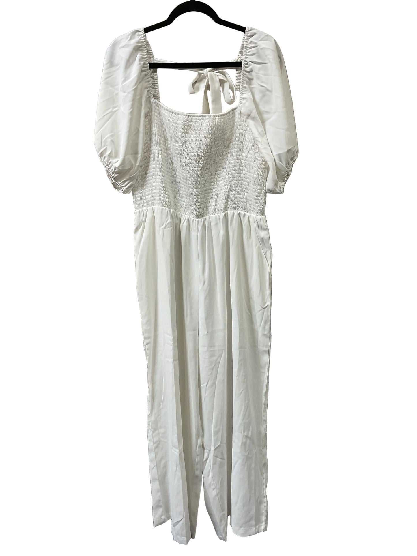Jumpsuit By Clothes Mentor In White, Size:Xl